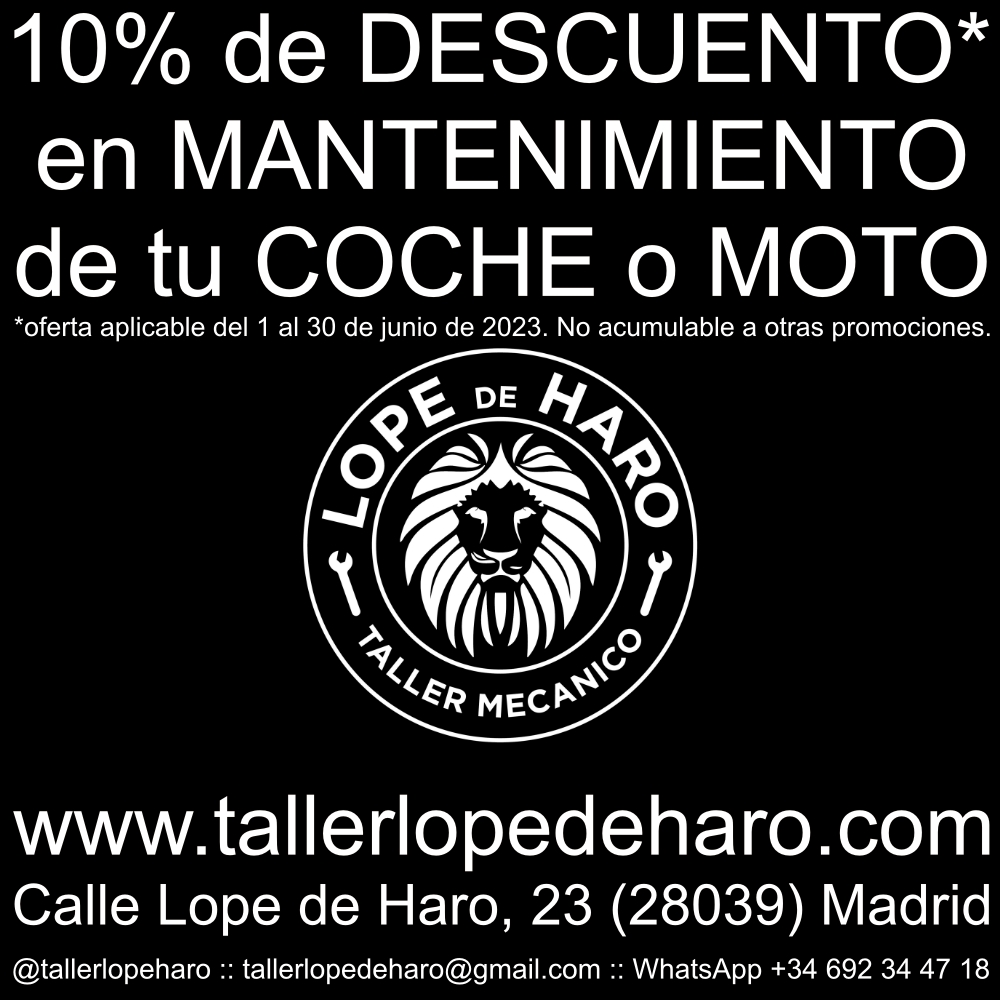 ¡10% de DESCUENTO en el mantenimiento de tu coche o moto!